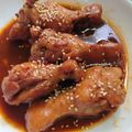 雪ん子ぶた's cooksnap of when they made ピリ辛♪手羽元の甘辛煮.