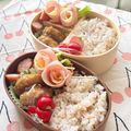 リリリエンタール's cooksnap of when they made 簡単お弁当♡ハムチーズの薔薇♬隙間おかず.