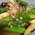ズボラが腎臓病's cooksnap of when they made レンジで簡単♪オクラとなすの煮びたし.
