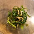 クックL8U9HI☆'s cooksnap of when they made 簡単☆春菊のしらす和え☆ゴマ油でカリッと.