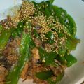 まる's cooksnap of when they made サバ水煮缶de無限ピーマン.