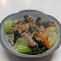 新妻あや's cooksnap of when they made ランチ◎豚コマ☆チンゲン菜☆簡単♪中華丼.