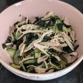 くっきもん's cooksnap of when they made 大人気♬ キュウリとワカメササミ和え.