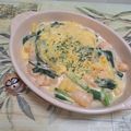 みかかめ's cooksnap of when they made 葉付き新玉ねぎ(葉玉ねぎ)のグラタン.