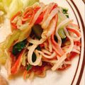 いやんのん＊'s cooksnap of when they made もやしと青梗菜のカニカマ和え.