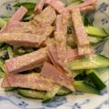 ちゃこ1978's cooksnap of when they made ＊きゅうりとハムで＊バンバンジー風サラダ.