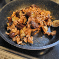 クリーピングタイム☆'s cooksnap of when they made 豚こまと茄子と椎茸のピリ辛味噌炒め.
