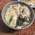 ふか谷's cooksnap of when they made 余った餃子リメイク☆お手軽中華スープ.