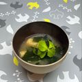 まこさんど's cooksnap of when they made ＊味噌汁に三つ葉＊.