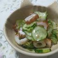 まぶたん's cooksnap of when they made おばけ胡瓜と竹輪の酢の物　作り置きにも◎.