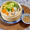 コムギ大好き's cooksnap of when they made 蒸し野菜と豚肉の胡麻酢ソース.