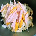 のんべぇヒロ's cooksnap of when they made ベーコンの代わり的なウインナーの千切り.