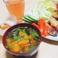 まる゜'s cooksnap of when they made 簡単！ごろごろカボチャのお味噌汁.