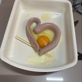 ひしき♪♪♪'s cooksnap of when they made 母の日！子供と作ろう！ハート目玉焼き.