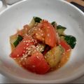 fu♪♪'s cooksnap of when they made きゅうりとミニトマトとみょうがの和えもの.