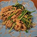 さちあやちゃん's cooksnap of when they made 【簡単】豚肉と水菜の炒め物.