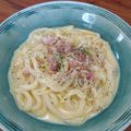 YCHキッチン's cooksnap of when they made *簡単♪全卵DE☆カルボナーラうどん*.