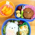 sola's cooksnap of when they made すみっコぐらし・しろくまキャラ弁.