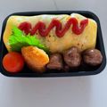 笑みs's cooksnap of when they made 【簡単】綺麗に包める🐾オムライス弁当.