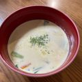 sarada☆'s cooksnap of when they made レンジで簡単！小松菜のチーズスープ.