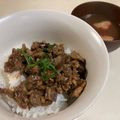 papikun's cooksnap of when they made 鶏ミンチと茄子の夏そぼろ丼♪.