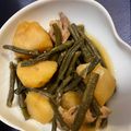 とらこ's cooksnap of when they made じゃがいもとササギの煮物.