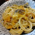 ばたみそーぱん☆'s cooksnap of when they made かぼちゃとベーコンのクリームパスタ.