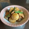 Kayo's cooksnap of when they made 豚バラと里いもとこんにゃくの煮物.
