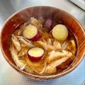 azbjbn's cooksnap of when they made ✿さつまいものお味噌汁✿.