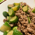 norihey3's cooksnap of when they made 胡瓜と挽き肉の味噌炒め(^^).