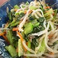 なーなちゃん's cooksnap of when they made 簡単副菜☆もやし人参小松菜のナムル.