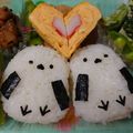 ５ママのん's cooksnap of when they made 仲良し首まげシマエナガ弁当☆キャラ弁.