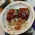 もぐらや00's cooksnap of when they made 超簡単！ピーマンの肉詰め！！.