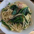 旭山ごま's cooksnap of when they made のびると菜の花のパスタ.