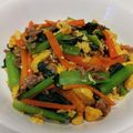 あゆぽん's cooksnap of when they made 小松菜のひき肉炒め.