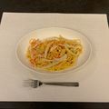 ちっち's cooksnap of when they made 混ぜるだけ…超簡単♡鮭のクリームパスタ♡.