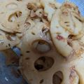 わわわわーい's cooksnap of when they made 給食の「れんこんのおかか炒め」♡小松菜も.