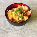 さくらん餅's cooksnap of when they made 我が家の丼☆竹輪と天かすの卵とじ丼☆.