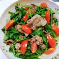 みっちゃん❇️68's cooksnap of when they made ほうれん草と炒め牛肉のサラダ.