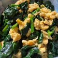 テヌキン☆'s cooksnap of when they made ちぢみほうれん草と卵の中華風炒め.