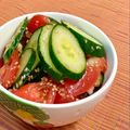 島子☆'s cooksnap of when they made トマトときゅうりの塩だれサラダ.
