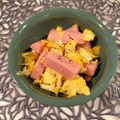 tikariri's cooksnap of when they made 簡単に一品♡魚肉ソーセージと卵の炒め物❢.