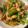 sacching's cooksnap of when they made ササミと小松菜のカレーポン炒め.