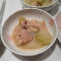 男の子4人のママもっち's cooksnap of when they made ちゅる～んとろ～ん　夕顔と鶏の煮物.