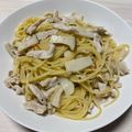 たなかちっち's cooksnap of when they made 【ワンパン♪】豚肉とエリンギの和風パスタ.