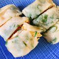 ｱｲﾊﾅ's cooksnap of when they made 台湾の定番朝食★たまご巻き（蛋餅）.
