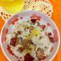 ★kokomama★'s cooksnap of when they made 簡単炊飯器でホクホクさつま芋ご飯お肉入り.