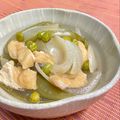 島子☆'s cooksnap of when they made スナップえんどうと玉ねぎと油揚げの煮物.