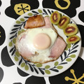 puniＫ's cooksnap of when they made まん真ん中のハムエッグ♬.