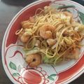 ふか谷's cooksnap of when they made きゃべつとえびの塩焼きスパゲティ.